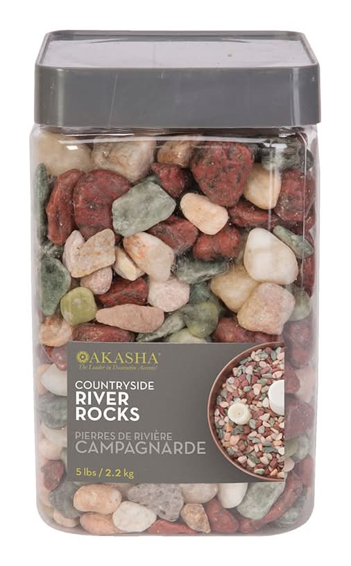 AKASHA 5 lb Multicolor River rock (0.5 - 3-in)