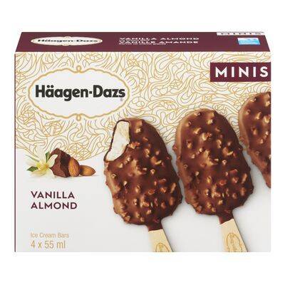 Häagen-Dazs Vanilla Milk Chocolate Almond Ice Cream Bars (4 ct)