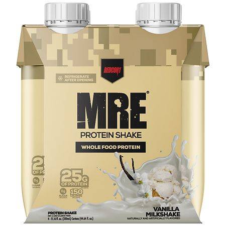 Redcon1 Mre Vanilla Milkshake Protein Shake (4 ct , 44.64 floz)