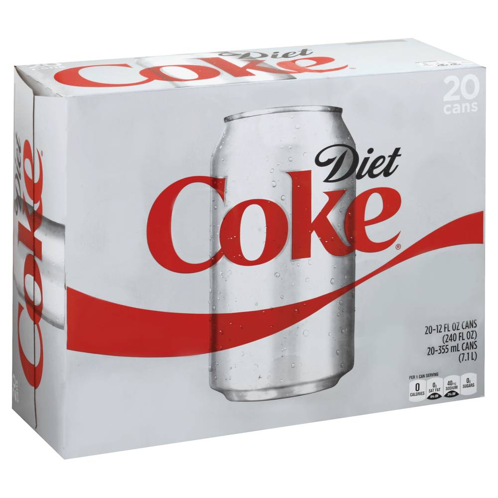 Diet Coke Original Cola Soda (20 x 12 fl oz)