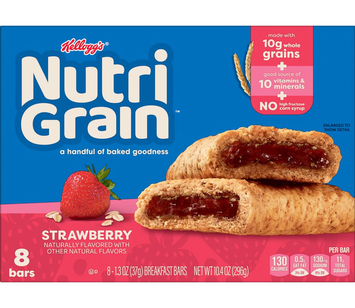 Nutri-Grain Soft Baked Breakfast Bars, Strawberry (8 x 1.3 oz)