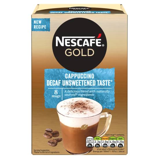Nescafé Gold Decaf Unsweetened Cappuccino Instant Coffee (120 g)