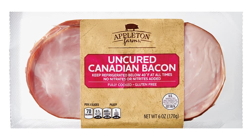 Appleton Farms Uncured Canadian Bacon (6 oz)