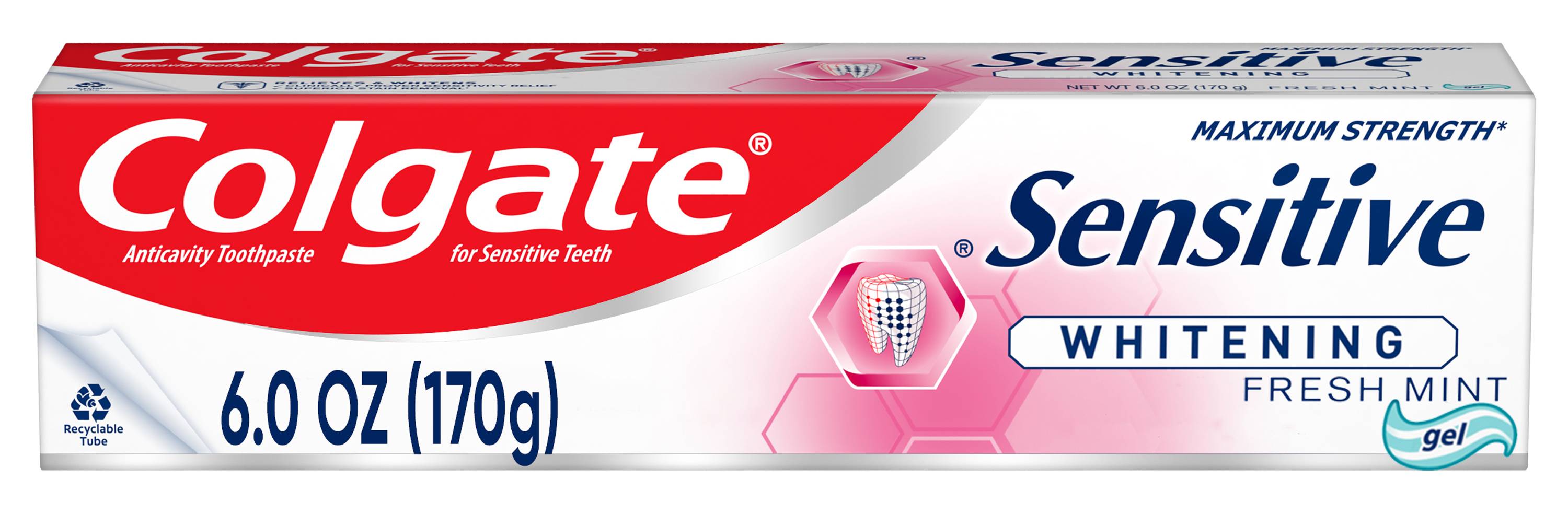 Colgate Maximum Strength Sensitive Whitening Fresh Mint Toothpaste (6 oz)