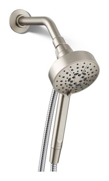 Kohler Lively 4-Spray Patterns Wall Mount 4.312 In. Handheld Shower Head In Vibrant Brushed Nickel