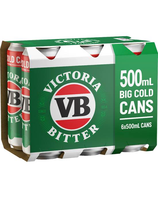 Victoria Bitter Can 6x500ml