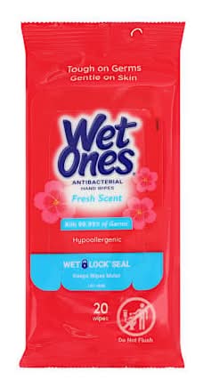 Wet Ones® Antibacterial Hand Wipes 20-Pack Fresh Scent