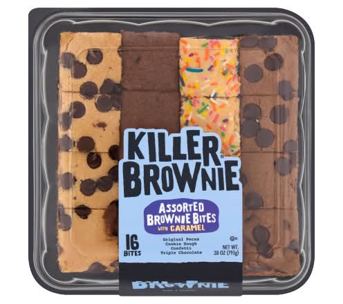 Killer Brownie Brownie Bites With Caramel, Assorted (28 oz, 16 ct)