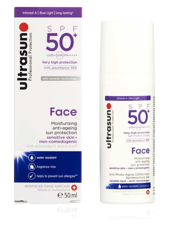 Ultrasun Professional Protection Spf 50+ Face Moisturising Anti-Ageing Sun Protection (50ml)