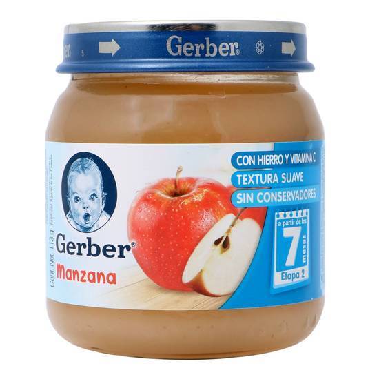 Gerber papilla sabor manzana etapa 2 (frasco 113 g)