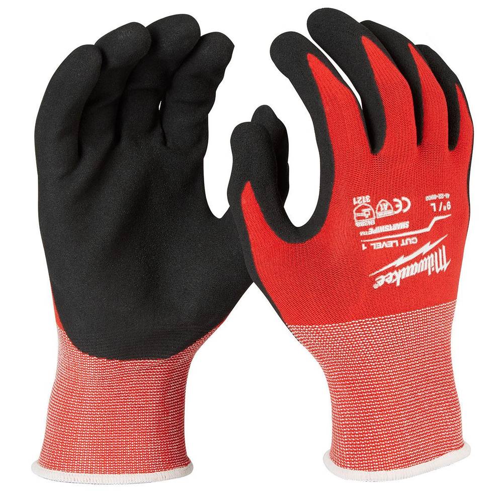 Milwaukee guantes de corte de nitrilo nivel 1 g (1 par)