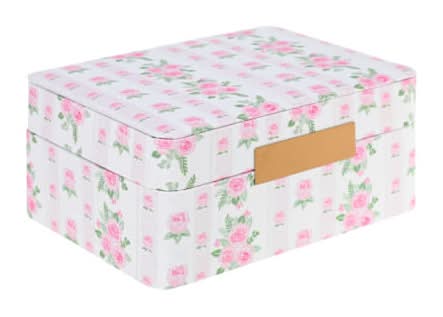 Floral Printed Jewelry Case Pink