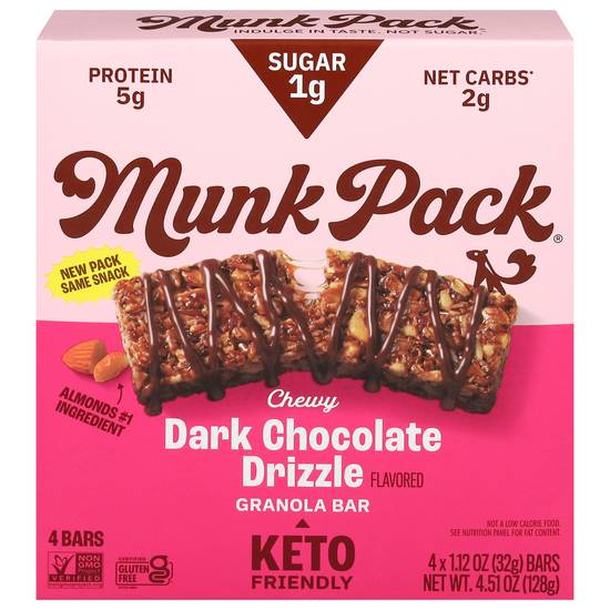Munk pack Dark Chocolate Cocoa Keto Granola Bars