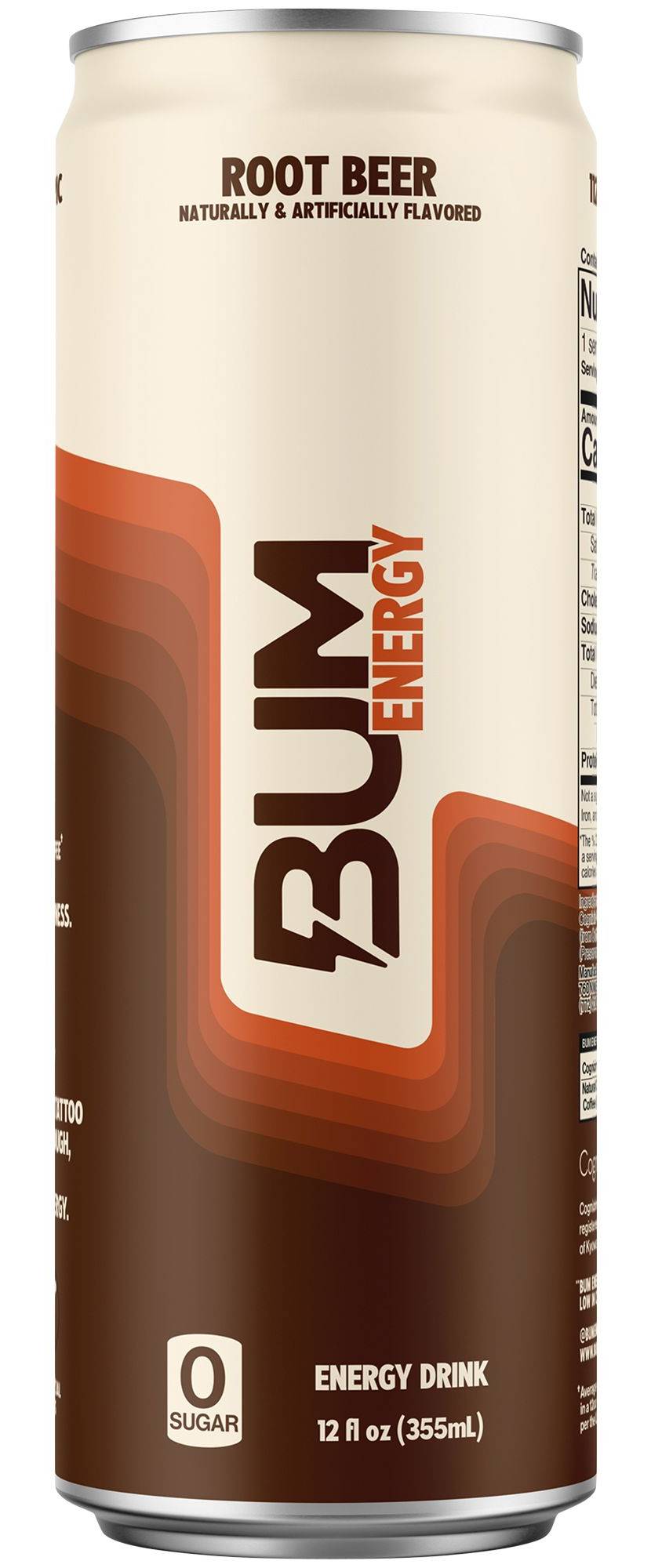 BUM Energy Sugar-Free Energy Drink, Root Beer (12 x 12 fl oz)