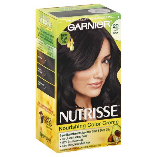 Garnier Nutrisse Soft Black 20 Permanent Haircolor