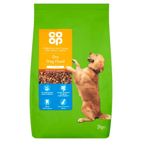 Co-Op Dry Dog Food With Beef & Vegetables +1 Year 2kg