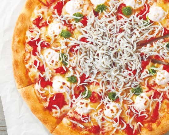 [あとのせ釜揚げしらすピザ] トマト&クリームチーズ (Mサイズ) [Kama-age shirasu pizza]Tomato & Cream Cheese