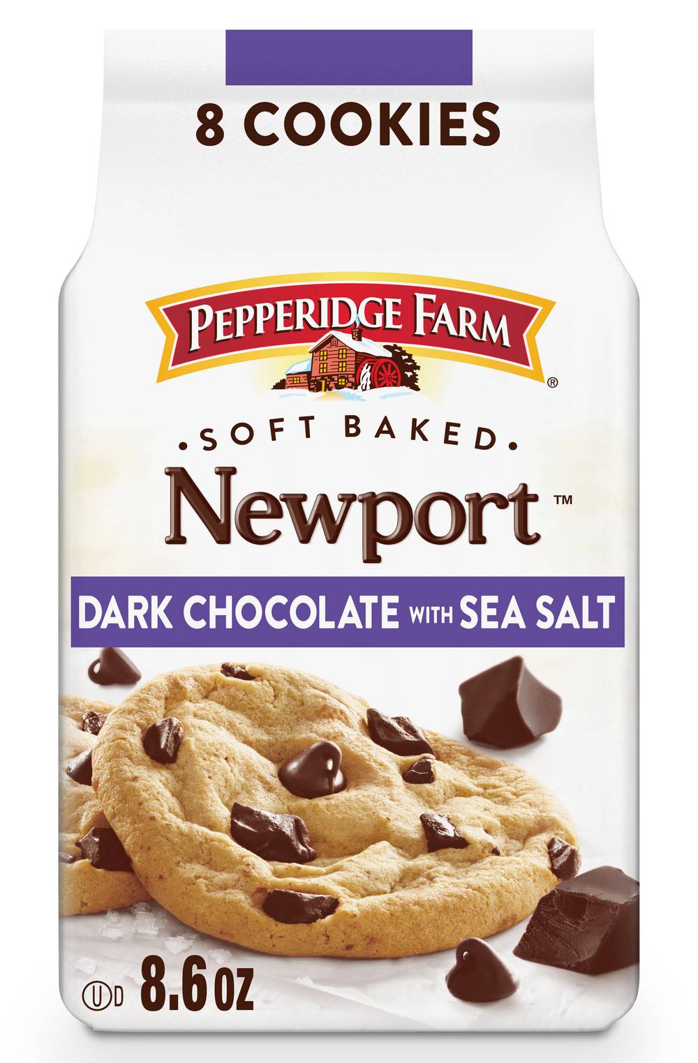 Pepperidge Farm Newport Soft Baked Cookies, Dark Chocolate-Sea Salt (8.6 oz, 8 ct)