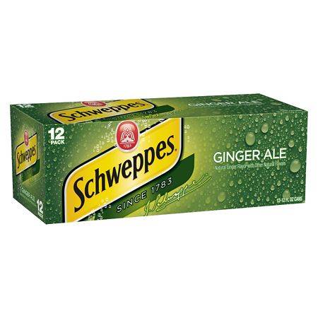 Schweppes Soda Ginger Ale - 12.0 oz x 12 pack
