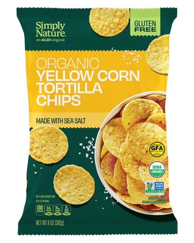 Simply Nature Gluten Free Organic Tortilla Chips, Yellow Corn (11 oz)