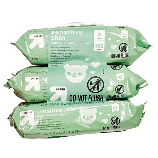 Up&Up Sensitive Baby Wipes (3 ct) (17 in x17 in )