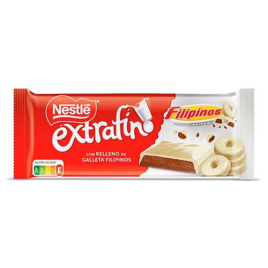 Chocolate Blanco Relleno de Galleta Filipinos Nestlé Extrafino 84 g.
