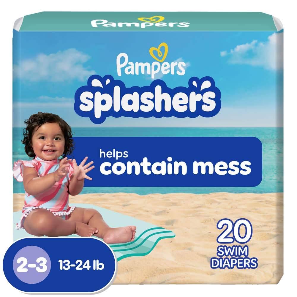 Pampers Splashers Disposables Swim Pants, 2-3 (20 ct)