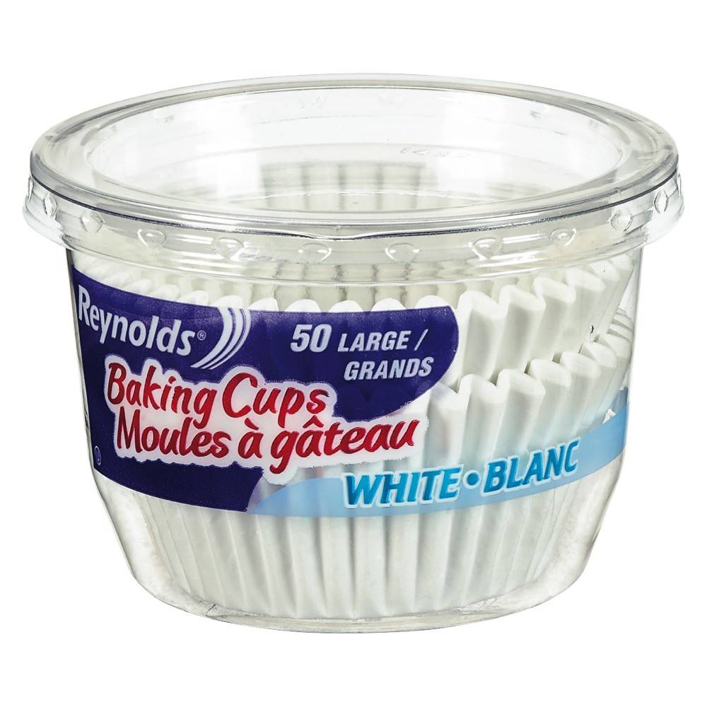 Reynolds White Large Baking Cups (50 units)