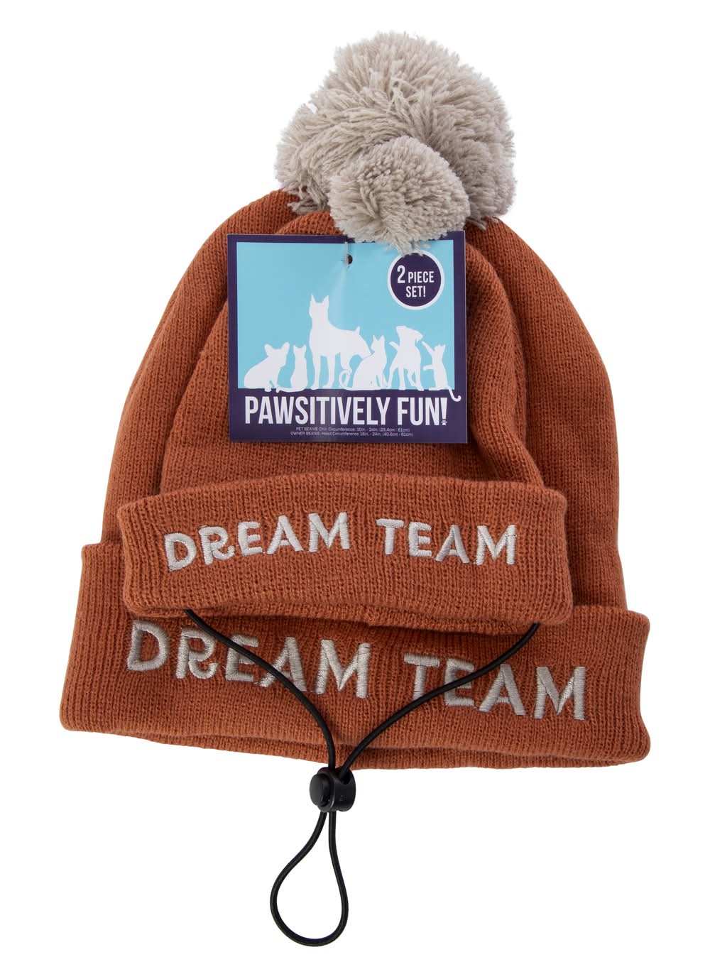 Matching Pet & Owner Fall Beanie Hats Set Orange