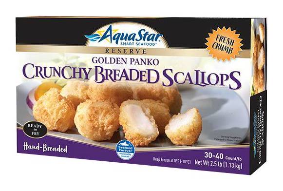 Aqua Star Golden Panko Crunchy Breaded Scallops (2.5 lbs)