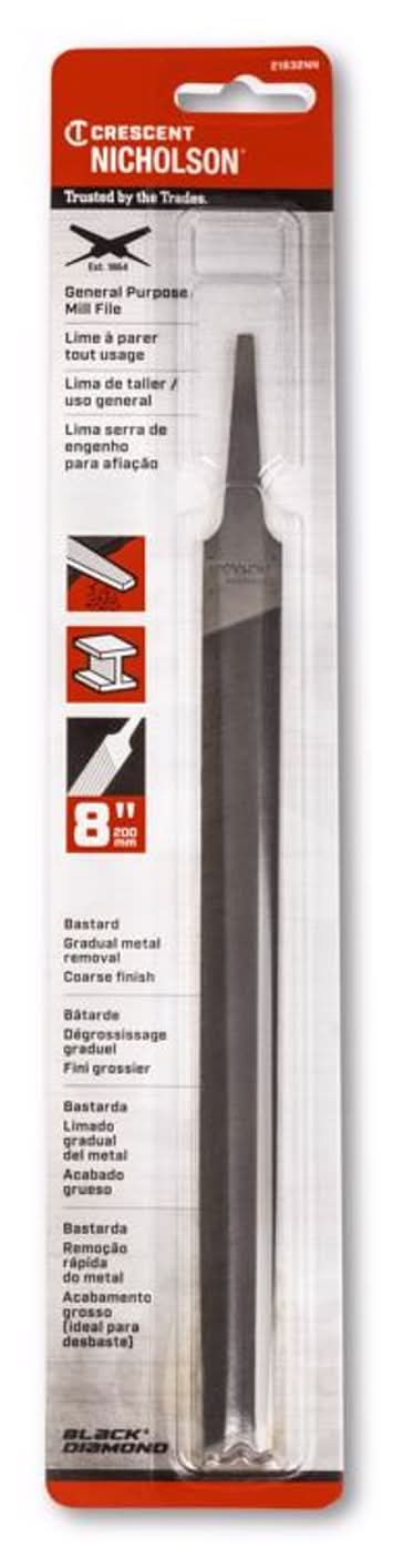 Crescent Nicholson 8 In. L X 0.8 In. W High Carbon Steel Bastard Cut File 1 Pc