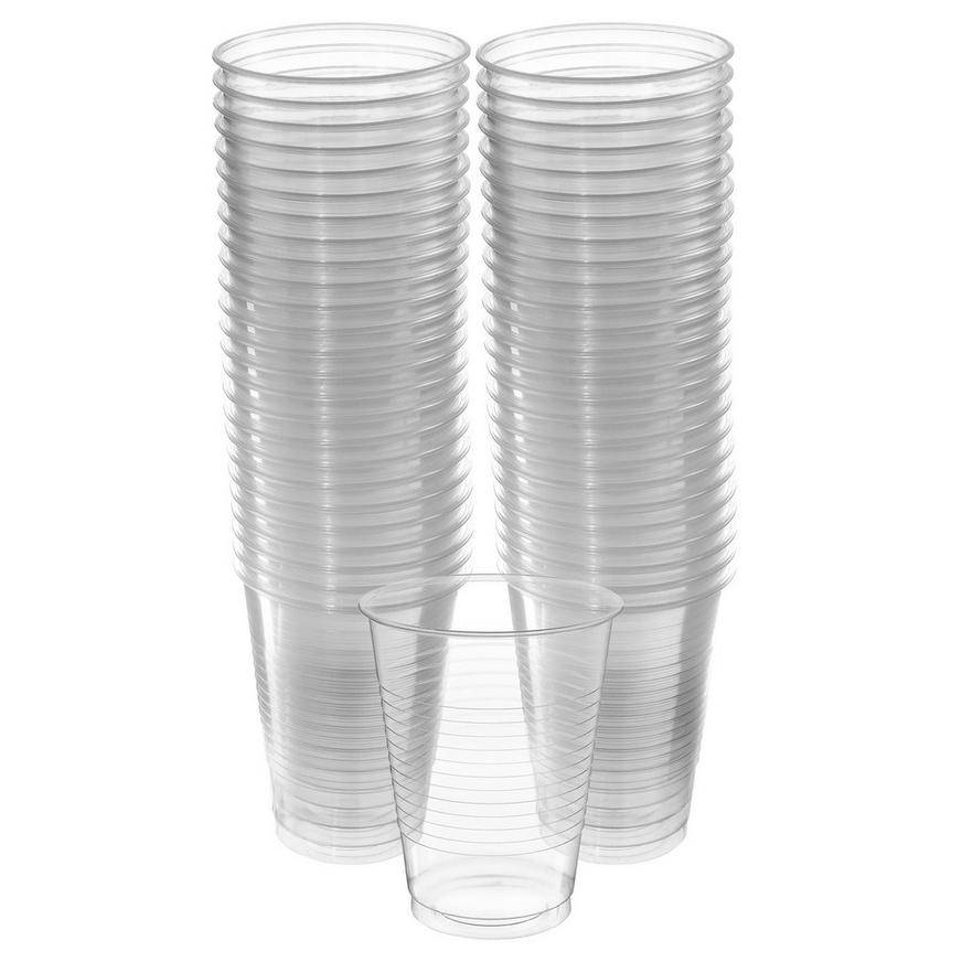 Party City Plastic Cups, Clear (50 ct)