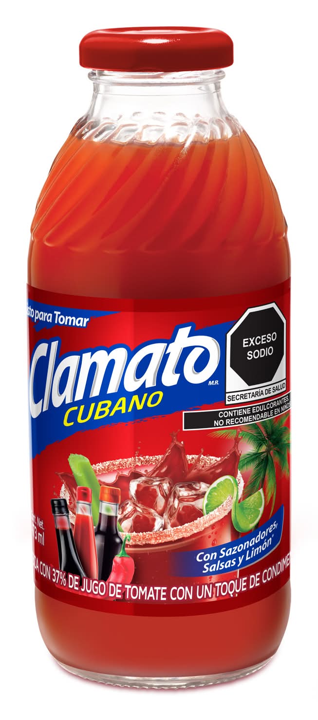 Clamato · Jugo de tomate estilo cubano, salsa-limón (473 ml)