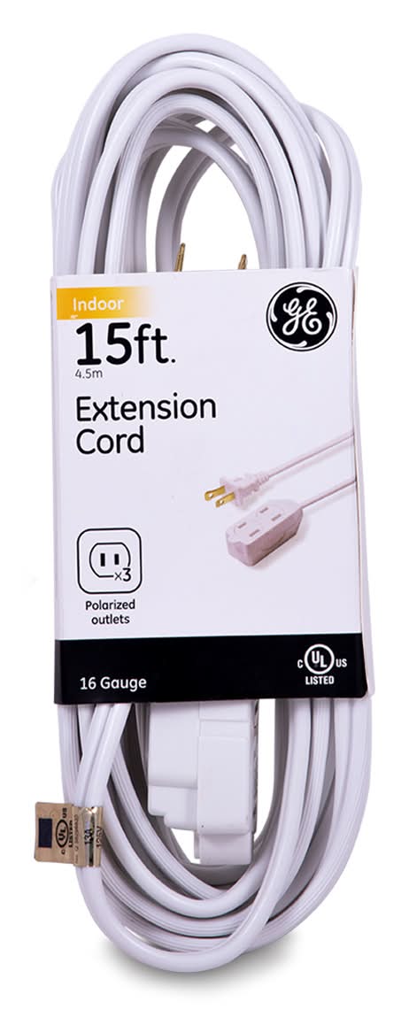 General Electric · Extensión 3 contactos, 4.5 cm, blanco