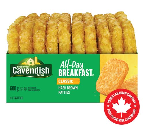 Cavendish farms all-day breakfast galettes de pommes de terre - all-day breakfast hash brown patties (10 unités) (classique )