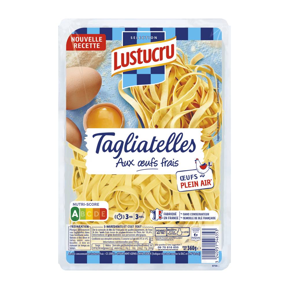 Lustucru selection pâtes fraîches tagliatelles