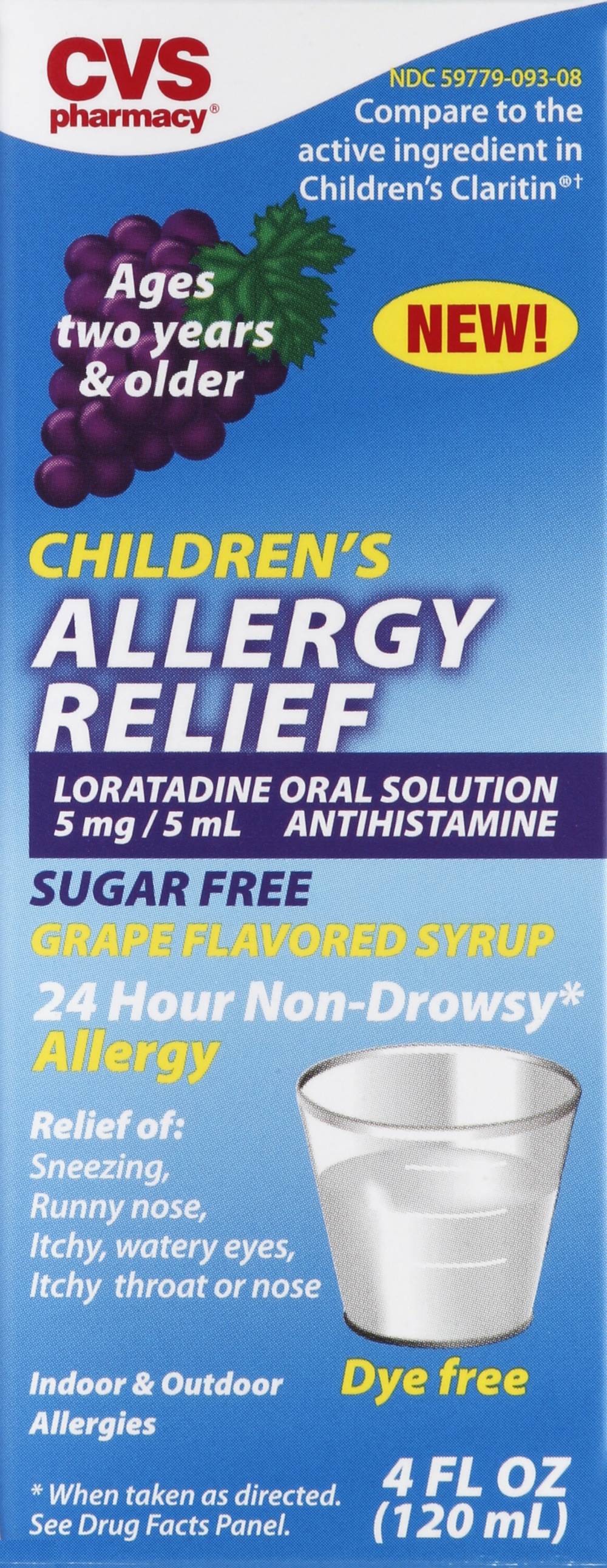 CVS Pharmacy Children's Allergy Relief Oral Solution, Grape (4 fl oz)