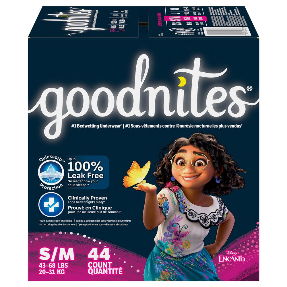 GoodNites Bedtime Bedwetting Underwear, S/M (44 ct)