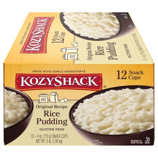 Kozy Shak Original Recipe Rice Pudding Snack Cups (12 ct)