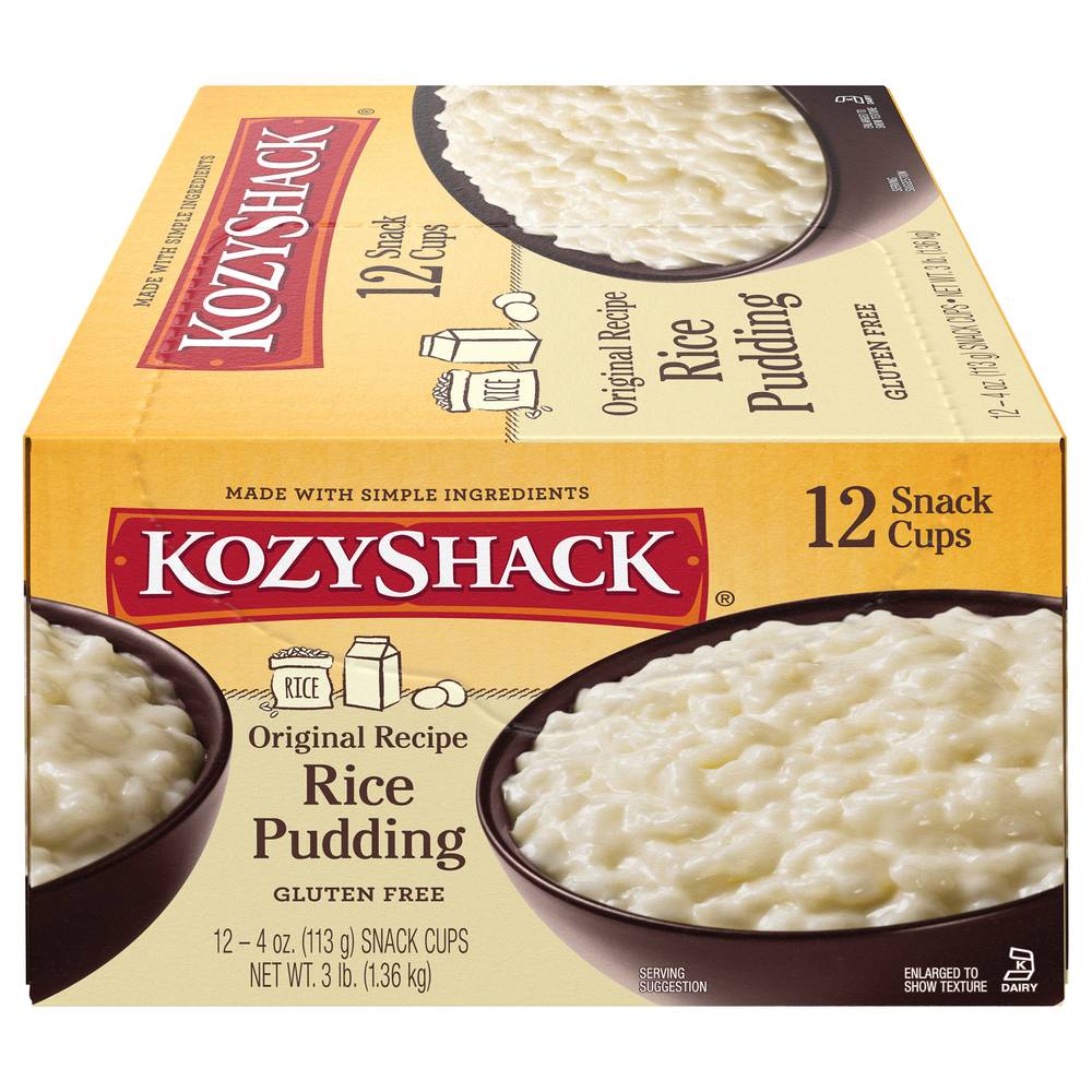 Kozy Shack Original Recipe Rice Pudding Snack Cups (3 lbs)