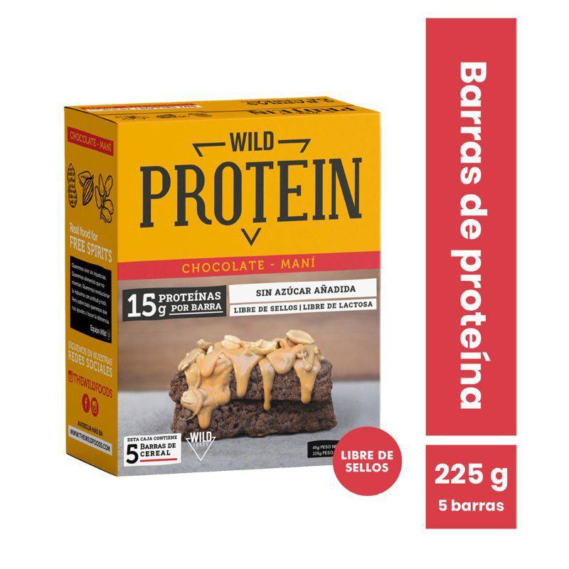 Wild protein pack barra proteína chocolate maní (5 un)