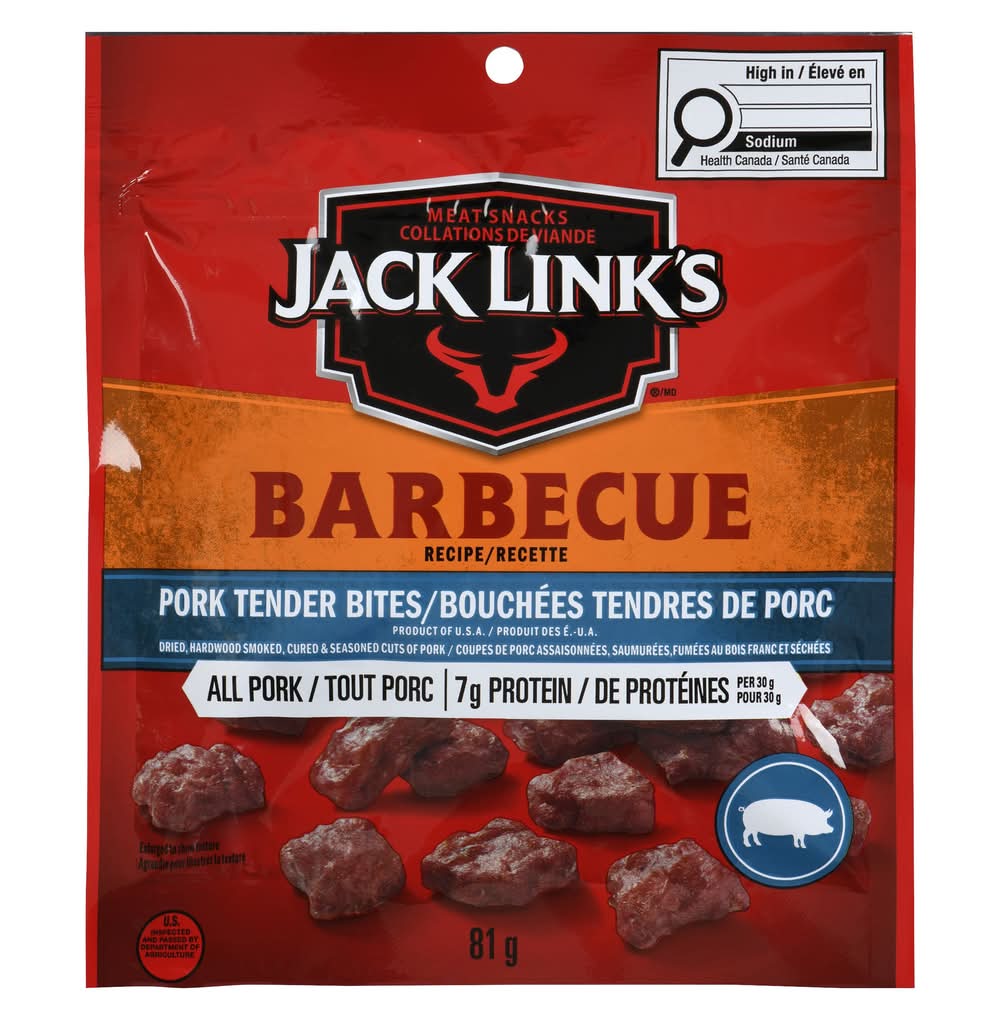 Jack Link's Pork Tender Bites, Barbeque (81 g)