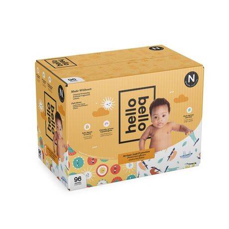 Hello Bello Premium Quality Natural Diapers Club pack (96 units ...