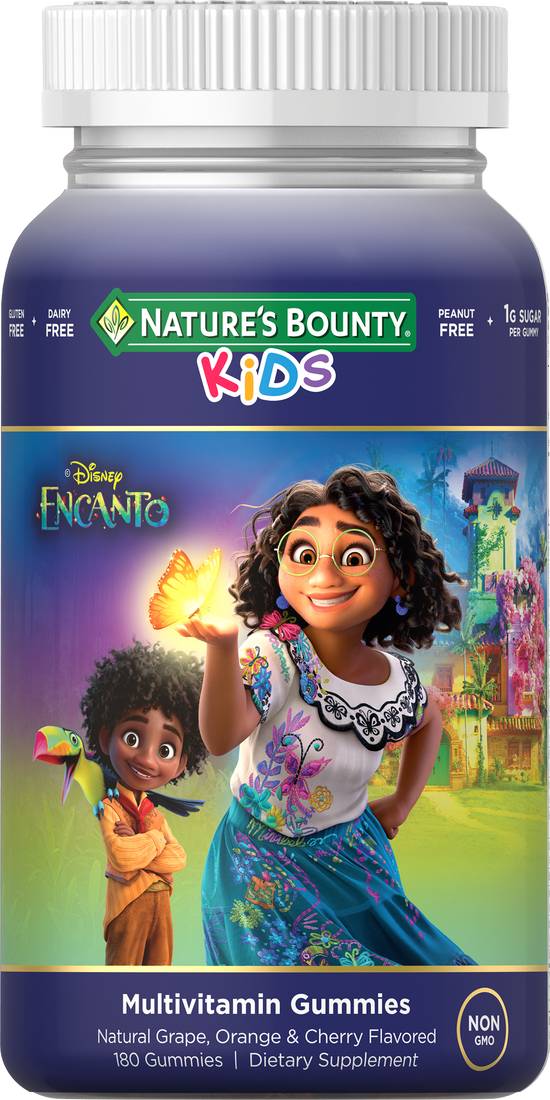 Nature's Bounty Kids Disney Encanto Kids Multivitamin Gummies ( natural grape, orange & cherry)