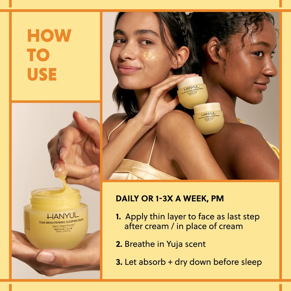 Hanyul Korean Yuja Brightening Sleeping Mask & Moisturizer with