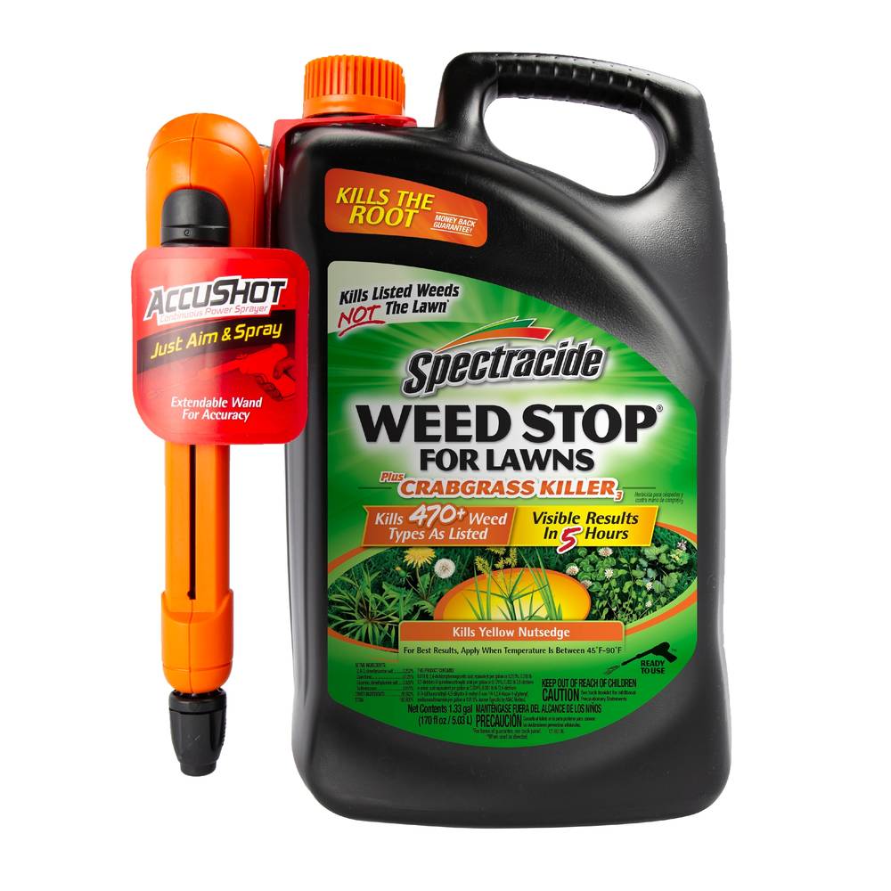 Spectracide AccuShot Weed Stop For Lawns Plus Crabgrass 1.33-Gallon (s) Ready to Use Lawn Weed Killer | HG-96588