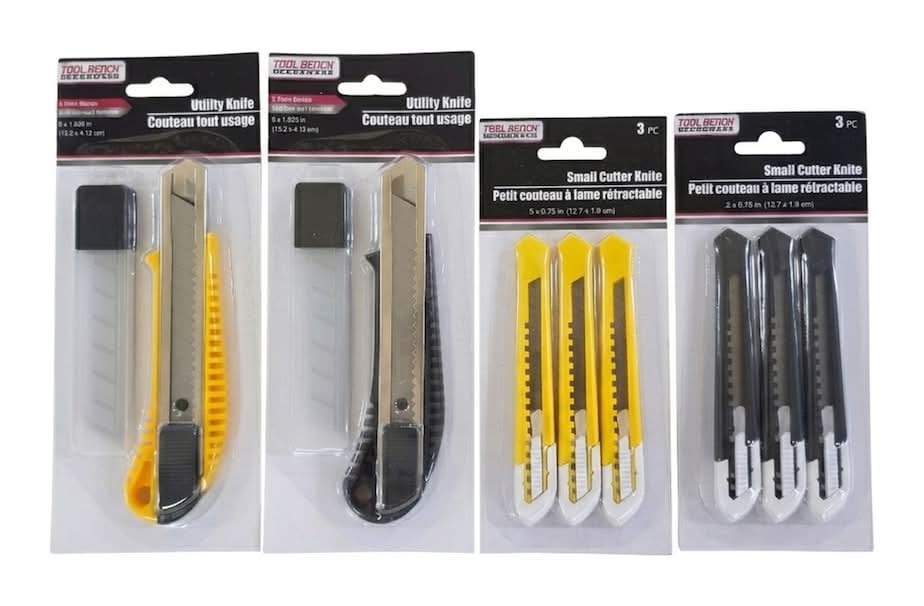 Tool Bench Hardware Soft-Grip Utility Knives, 6.5x1.75 in, Black-Yellow (2 ct)