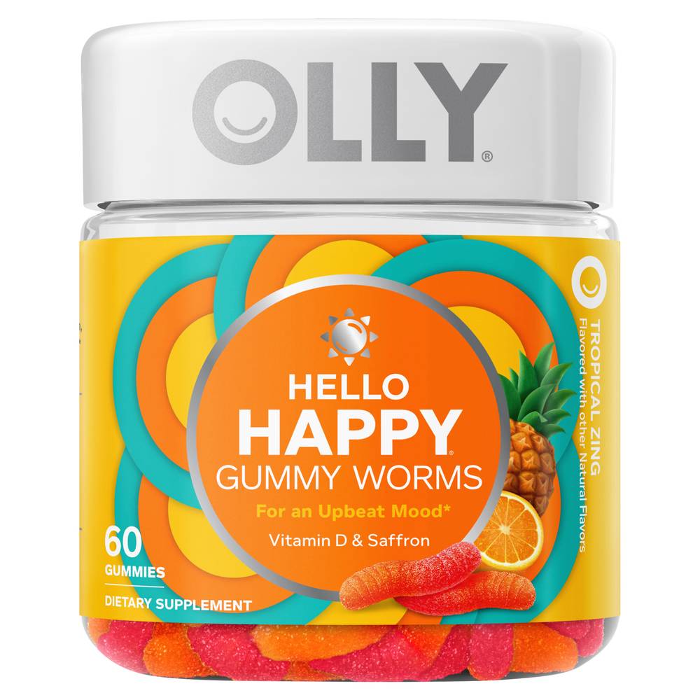 Olly Hello Happy Tropical Zing Gummy Worms