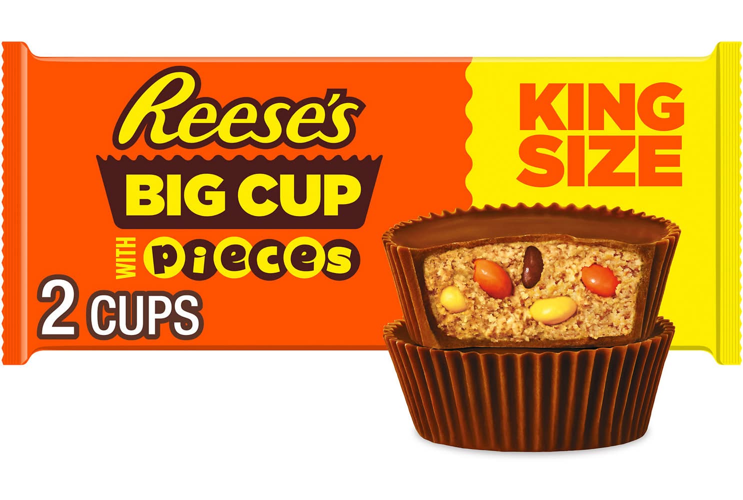 Reese's King Size Peanut Butter Cups & Milk Chocolate Candy (2.8 oz)