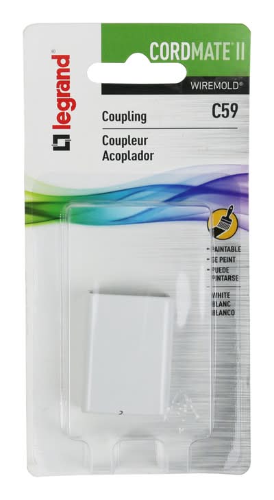 Legrand Cordmate 1.5 In. L Coupling Cord Cover 1 Pk